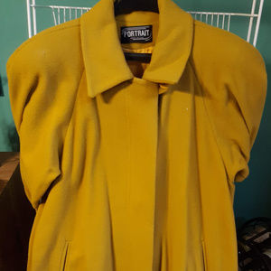 Velveteen Long Jacket Button Closure